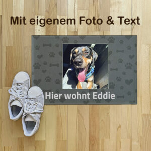 Fußmatte mit Hundefoto