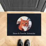 Fußmatte Katze mit Foto und Namen