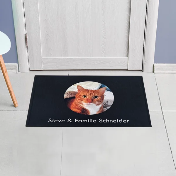 personalisierte Fußmatte Katze
