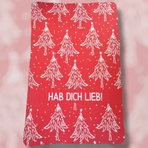 personalisierte Decke Weihnachten - Tannenbäume