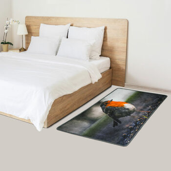 schlafzimmer teppich mit foto eines Vogels