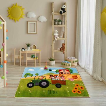 Kinderteppich für Spielzimmer mit Bauernhof